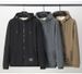 Men's Fleece-Lined Hooded Zip-Up Jacket – Korean Style Corduroy Outerwear With Thermal Comfort (M-8XL, 3 Colors) – Lightweight Polyester_viptrois.com