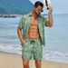 2026 New Men's Beachwear Set For Summer - 2-piece Floral Shirt And Shorts_viptrois.com