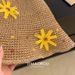 Korean Style ~ Knock Out Piece Embroidery Yellow Daisy Straw Fisherman Hat Female Summer Seaside Sun Protection Straw Hat Folding_viptrois.com