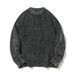 Men’s Japanese-Inspired Oversized Knit Sweater - Minimalist Crewneck In Dark Gray / Coffee / Army Green (M-3XL)_viptrois.com