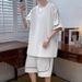 Men's Clothing New Short Sleeved Sports Casual Suit For Men Advanced Handsome Matching Two Piece Suit Trendy Brand T Shirt For Men_viptrois.com