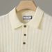 Men's Clothing Men's High Quality Striped Collar Knit T-Shirt Breathable Shirt Casual Versatile Short Sleeve Summer Top_viptrois.com