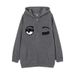 2022 Casual Women's Zipper Sweatshirt Elegant Comfortable Autumn Winter Fleece American Style Hoodie_viptrois.com