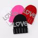 Knitted hat with diamond letters pullover autumn and winter outdoor cycling warm all match monochrome hat hip hop street hat_viptrois.com