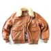 Men’s Genuine Sheepskin Leather Jacket – Oversized Biker Style With Notch Lapel & Zipper Closure (Brown, Premium Lambskin, Retro Vintage Look)_viptrois.com
