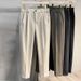 Men's Slim Fit Stretch Ankle Dress Pants - Lightweight Business Casual Trousers With Elastic Waistband_viptrois.com