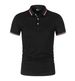 Cross-selling Solid-color Men's Polo Shirt, Large Size, Plain Fabric, Stand-up Collar T-shirt, Loose Short Sleeves_viptrois.com