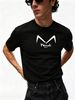 3 Pack Men's Oversized T-Shirts, 100% Cotton Crew Neck Casual Tees, Relaxed Fit Minimal Cat Ear Letter Print Design, Black White Grey_viptrois.com