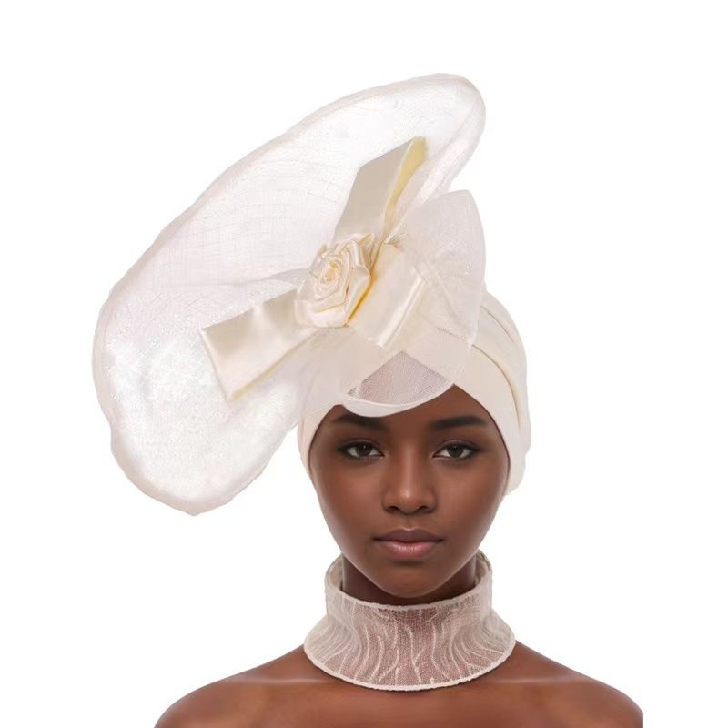 New elegant exaggerated big flower Baotou hat Indian hat Muslim hat turban hat top hat_viptrois.com