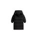 Warm Kids Winter Jacket With Hood - Long Cozy Polyester Padded Coat For Boys & Girls (100-150cm, Black)_viptrois.com