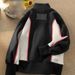 Unisex Hybrid Zip-Neck Sweatshirt – Streetwear Half-Zip Pullover With Contrast Stitching & Stand Collar (M-XXL, Anti-Wrinkle, Oversized Silhouette)_viptrois.com