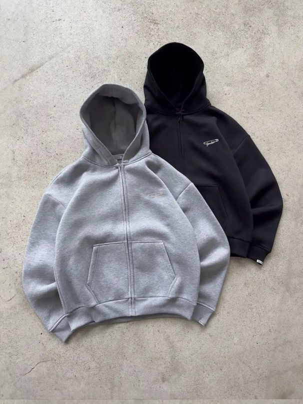 Men's Cross-Border Trendy Hooded Print Tracksuit Set With Pin Design, Autumn Winter, Comfortable Casual_viptrois.com