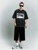 Glitch City No Signal Heavyweight Washed Graphic T-Shirt Men's Oversized Streetwear Tee_viptrois.com