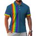 Men's Breathable Print Polo Shirt Short Sleeve Casual Knit Top for Everyday Style_viptrois.com