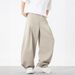 Men's Clothing Wide Leg Casual Pants For Men, New Style For Spring And Summer, Pleated Design, Scimitar Pants, Textured Trendy Brand Sports Trousers_viptrois.com