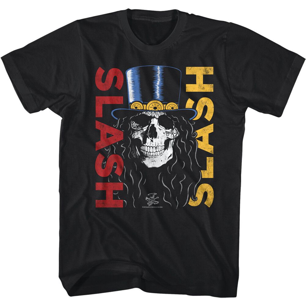 Slash Skull Face Men's T Shirt Mens Womens Tees Top Saul Hudson Rock Guitarist Merch Guns N Roses_viptrois.com