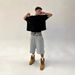 Men's Clothing Retro Double Waist Shorts Men's Loose Fashion High Street European And American Trendy Casual Short Sweatpants_viptrois.com