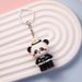 Bag Pendant Cute Panda Keychain, Creative Police Panda Couple Keychain Bag Pendant, Panda Doll Pendant_viptrois.com