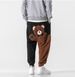 Man's clothing Hipster and fleece men's pants Cartoon flocking trend pants men patchwork loose men's casual pants_viptrois.com