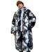 Men's Faux Fur Coat Jacket - Winter Fashion Oversized Streetwear Bomber With Fox Fur Design, Long Stand Collar Zip-Up (S-6XL, White/Black/Grey)_viptrois.com