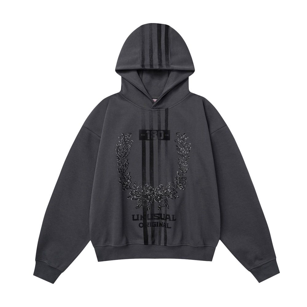 Heavy Metal Decorative Design Hooded Sweatshirt Casual Pullover Men's Vibe Hip-Hop Trendy Sports Loose_viptrois.com