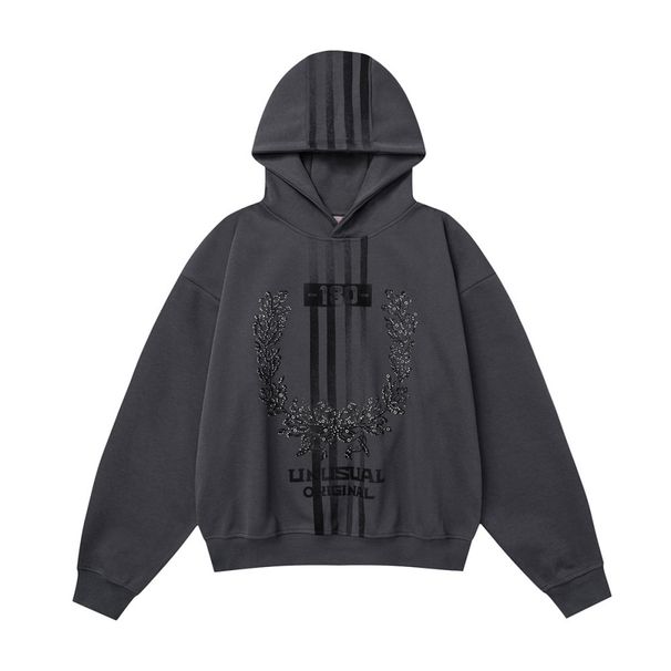 Heavy Metal Decorative Design Hooded Sweatshirt Casual Pullover Men's Vibe Hip-Hop Trendy Sports Loose_viptrois.com