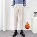 Men's Korean Style Slim Fit Cropped Trousers Casual Long Pants Drape Trendy Autumn Winter New_viptrois.com