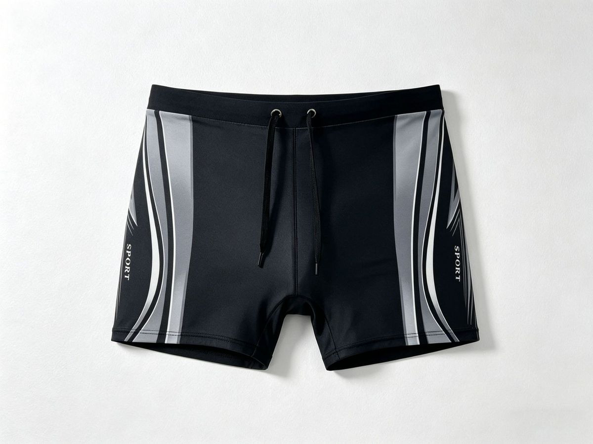 New Men's Sports Quick-drying Swimming Trunks For Soaking In Hot Springs To Avoid Embarrassment - Flat-front Swimming Trunks_viptrois.com