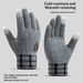 Pulse Touchscreen Men's Large Cold-Proof Winter Fleece-Lined Thickened Warm Cycling Knitted Fleece Outdoor Gloves_viptrois.com