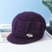 Middle Aged And Acrylic Silk Light Wool Women's Elderly Warm Mother Hats, Winter Plush Old Lady Hats_viptrois.com