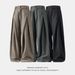 Men's Clothing Pleated Design Textured Casual Pants Men's Autumn Style Drape Loose Straight Trousers Trendy Brand Retro Silhouette Long Pants_viptrois.com