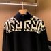 American Retro Casual Personalized Jacquard Semi-turtleneck Sweater Men's Winter Thickened Semi-zipper Knitted Sweater Thermal Top_viptrois.com