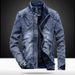 Jacket Men's Korean Cotton Slim Fit Men's Retro Denim Jacket Clothes Blue_viptrois.com