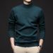 Men's Slim Fit Semi-Turtleneck Sweater – Autumn Essential Knit Pullover, Soft & Stylish Base Layer For Casual Wear_viptrois.com