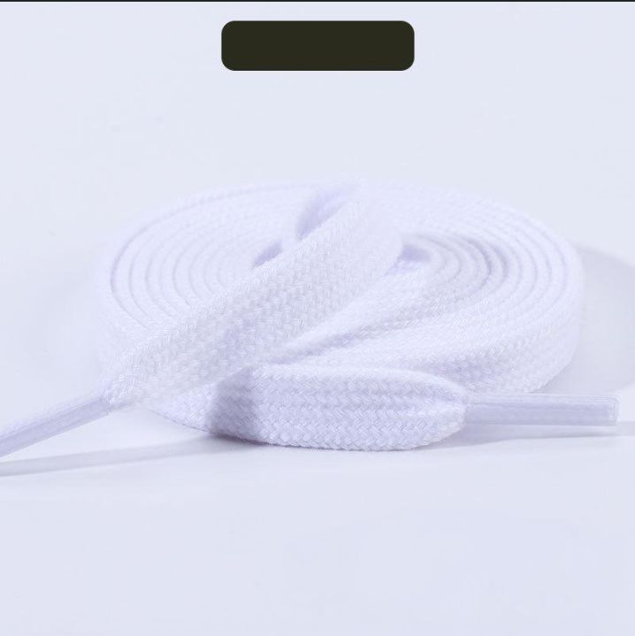 Shoe Accessories double layer hollow flat rope polyester cotton canvas casual board shoes sports shoes white color shoe laces_viptrois.com