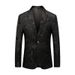 CT Men's Business Black Jacquard Casual Tuxedo Groomsmen Suit Jacket Men_viptrois.com