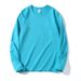 220g Round Neck Long Sleeve T-Shirt Men Loose Trendy Casual Solid Color Base Shirt White Inner Wear Autumn Top For Women_viptrois.com