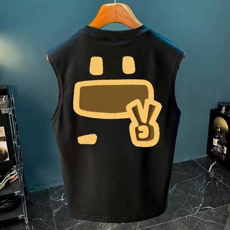 2025 Summer New Product: Youthful Hong Kong Style Trendy Sleeveless And Short-sleeved Fashionable Simple And Versatile Tank Top_viptrois.com