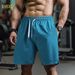 Shorts Men Summer Solid Color Large Size Loose Casual Pants Men Thin Quick Drying Running Sports Fitness Five Point Pants_viptrois.com