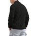 2026 European-USA Style Fashion Knitwear Cardigan Outerwear Men 100% Acrylic Lapel Pure Color Single-Breasted Long Sleeve Slim Sweater_viptrois.com