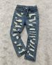 Men's Clothing Retro Heavy Industry Damage Erosion Patch Design Jeans High Street Hole Cleanfit Pants_viptrois.com