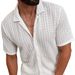 Men's Collared Button Shirt Style New Summer Cool Breathable Casual T-Shirt_viptrois.com