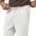 Men's Clothing Cross Border New Men's Cotton And Linen Trousers Casual Trousers Business Casual Solid Color Four Seasons Commuting Men's Trousers_viptrois.com