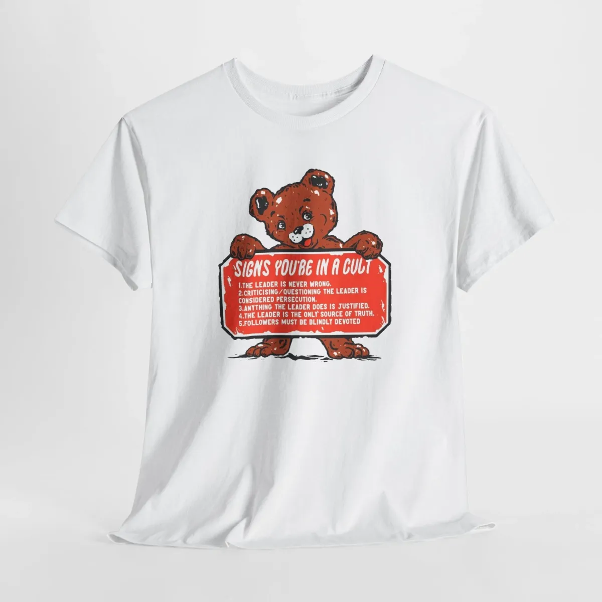 Cult Awareness Tee, Unisex Heavy Cotton Tshirt, Signs Of Cults, Leader Truth_viptrois.com