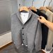 Men’s Shawl Collar Knit Cardigan – Thickened Casual Pullover Sweater (M-XXXL, Beige/Grey/Black/Brown)_viptrois.com