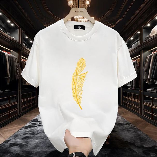 Men's Clothing 2024 new pure cotton T-shirt short-sleeved ins style fashionable versatile sports casual student tops factory direct supply_viptrois.com