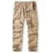 Men's Clothing Plus Size Casual Cargo Pants, All Seasons, Versatile Camouflage Straight Leg Pants_viptrois.com