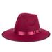 Shanghai Beach Xu Wenqiang Same Style Hat Wide Brim Hat Men And Women Stage British Gentleman Hat Wool Felt Hat Street Dance Hat_viptrois.com