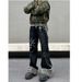 Men's Clothing High Street Graffiti Camouflage Patchwork Jeans Spring And Autumn Trousers_viptrois.com