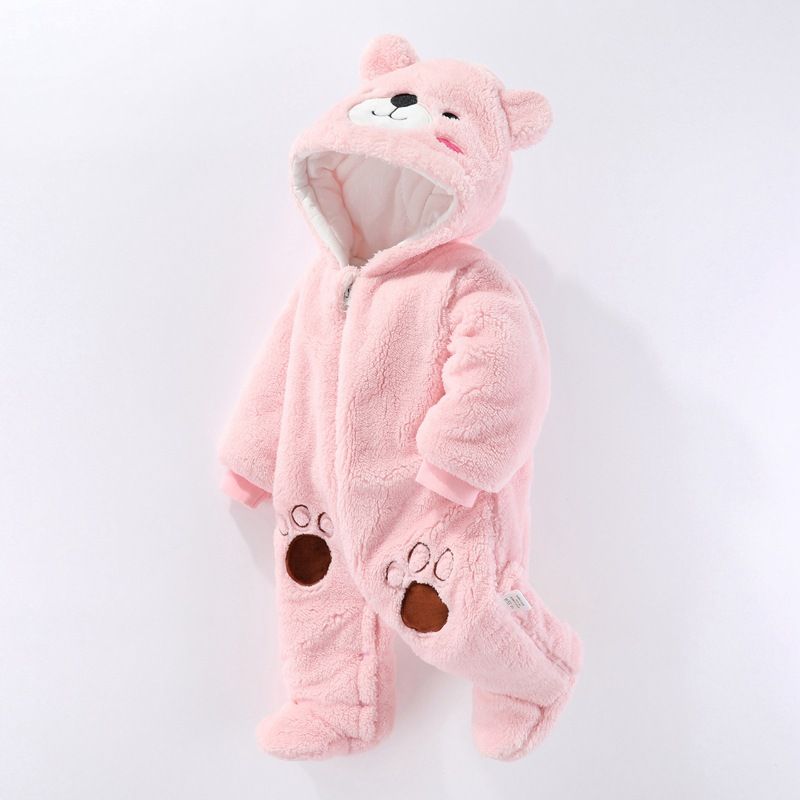 Kids'clothing Baby onesie winter newborn warm crawling clothes baby plush outside_viptrois.com